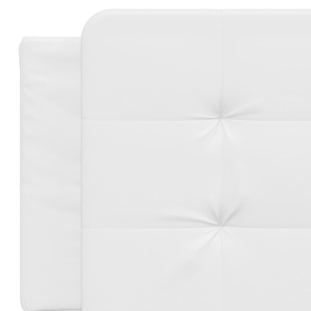 vidaXL Pernă pentru tăblie pat, alb, 160 cm, piele artificială