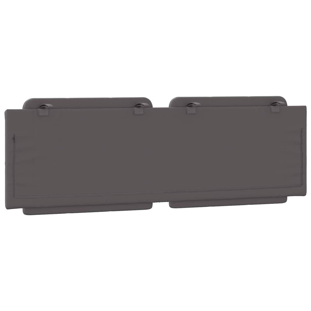 vidaXL Pernă pentru tăblie pat, Zadar, gri, 160 cm, piele artificială