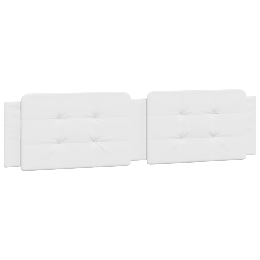vidaXL Pernă pentru tăblie pat, alb, 200 cm, piele artificială