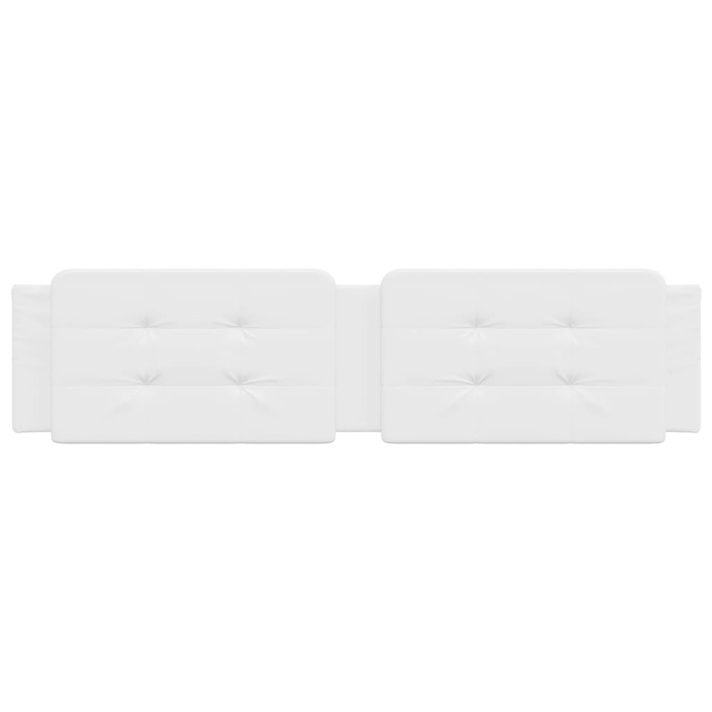 vidaXL Pernă pentru tăblie pat, alb, 200 cm, piele artificială