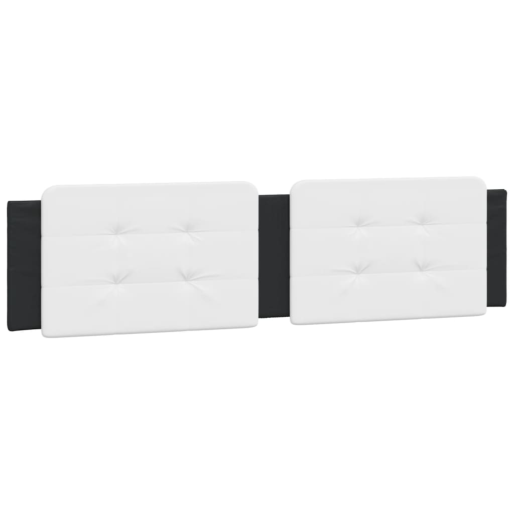 vidaXL Pernă pentru tăblie pat, alb și negru, 200cm, piele artificială vidaXL Pernă pentru tăblie pat, alb și negru, 200cm, piele artificială
