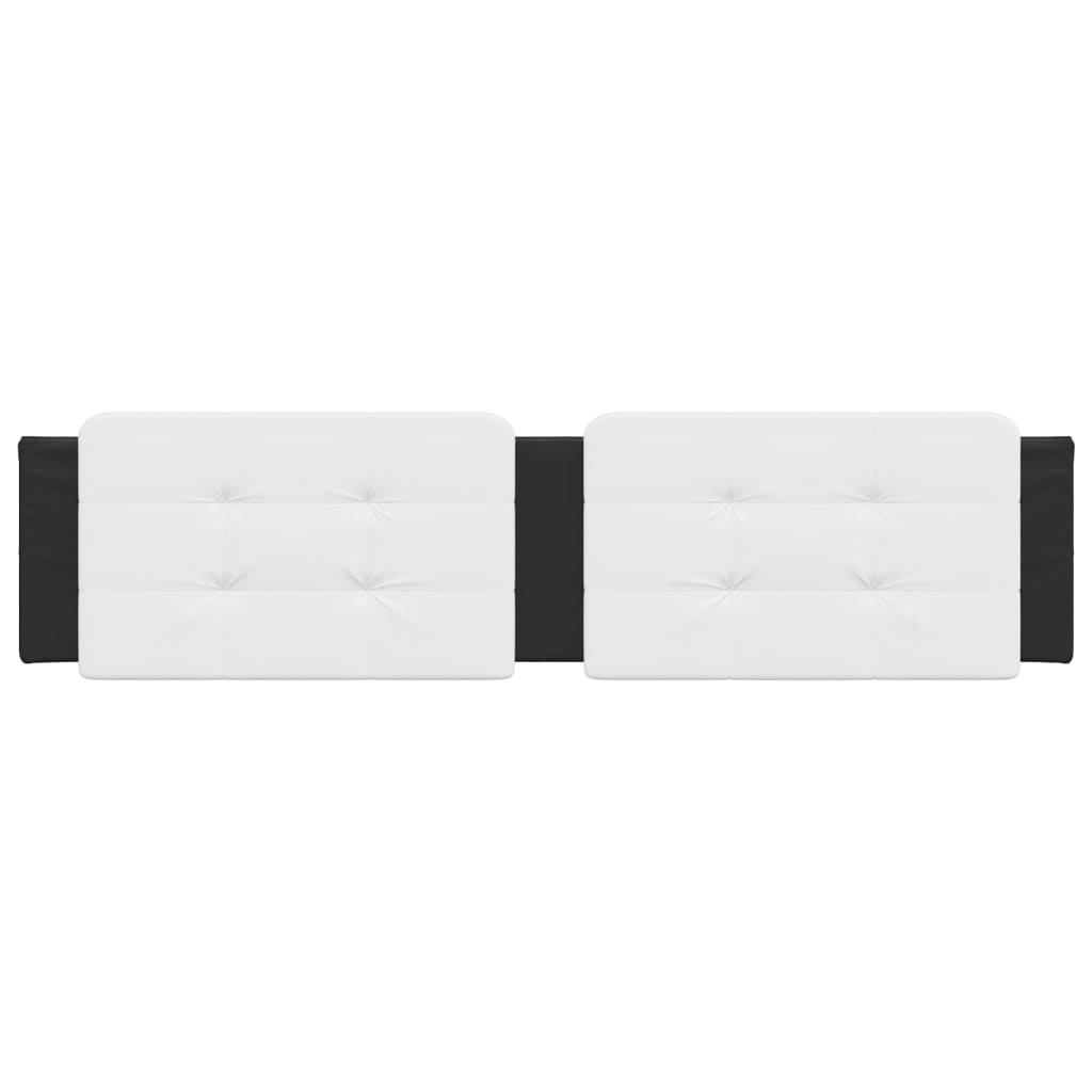 vidaXL Pernă pentru tăblie pat, alb și negru, 200cm, piele artificială vidaXL Pernă pentru tăblie pat, alb și negru, 200cm, piele artificială
