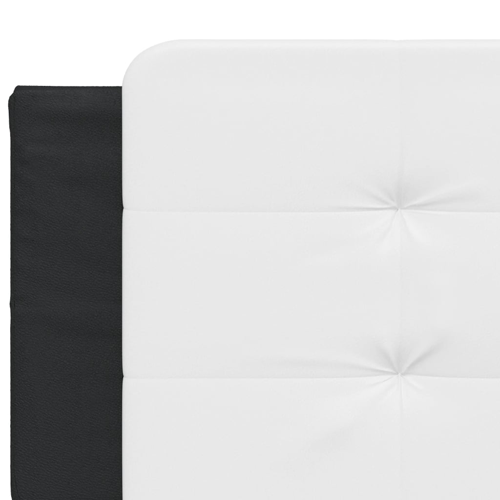 vidaXL Pernă pentru tăblie pat, alb și negru, 200cm, piele artificială vidaXL Pernă pentru tăblie pat, alb și negru, 200cm, piele artificială