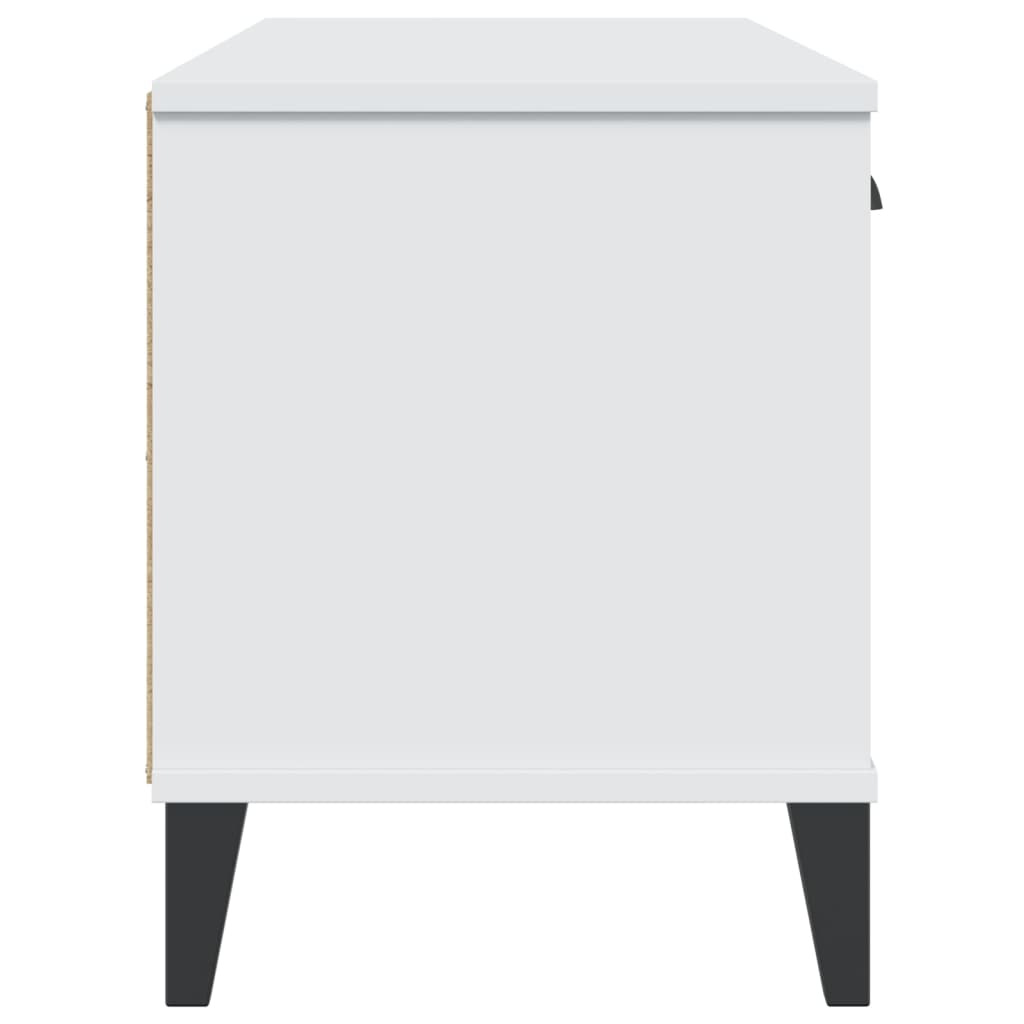 vidaXL Bancă de pantofi „VIKEN”, alb, 106x35x45 cm, lemn prelucrat vidaXL Bancă de pantofi „VIKEN”, alb, 106x35x45 cm, lemn prelucrat