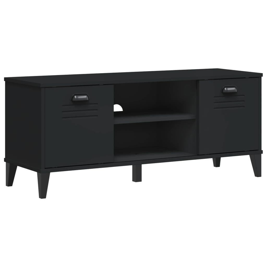 vidaXL Bancă de pantofi „VIKEN”, negru, 106x35x45 cm, lemn prelucrat vidaXL Bancă de pantofi „VIKEN”, negru, 106x35x45 cm, lemn prelucrat