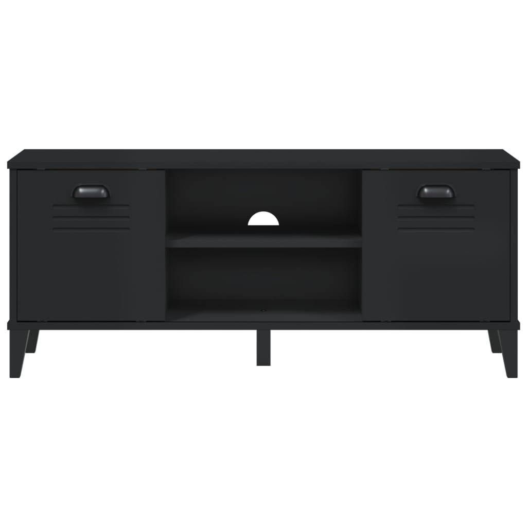 vidaXL Bancă de pantofi „VIKEN”, negru, 106x35x45 cm, lemn prelucrat vidaXL Bancă de pantofi „VIKEN”, negru, 106x35x45 cm, lemn prelucrat
