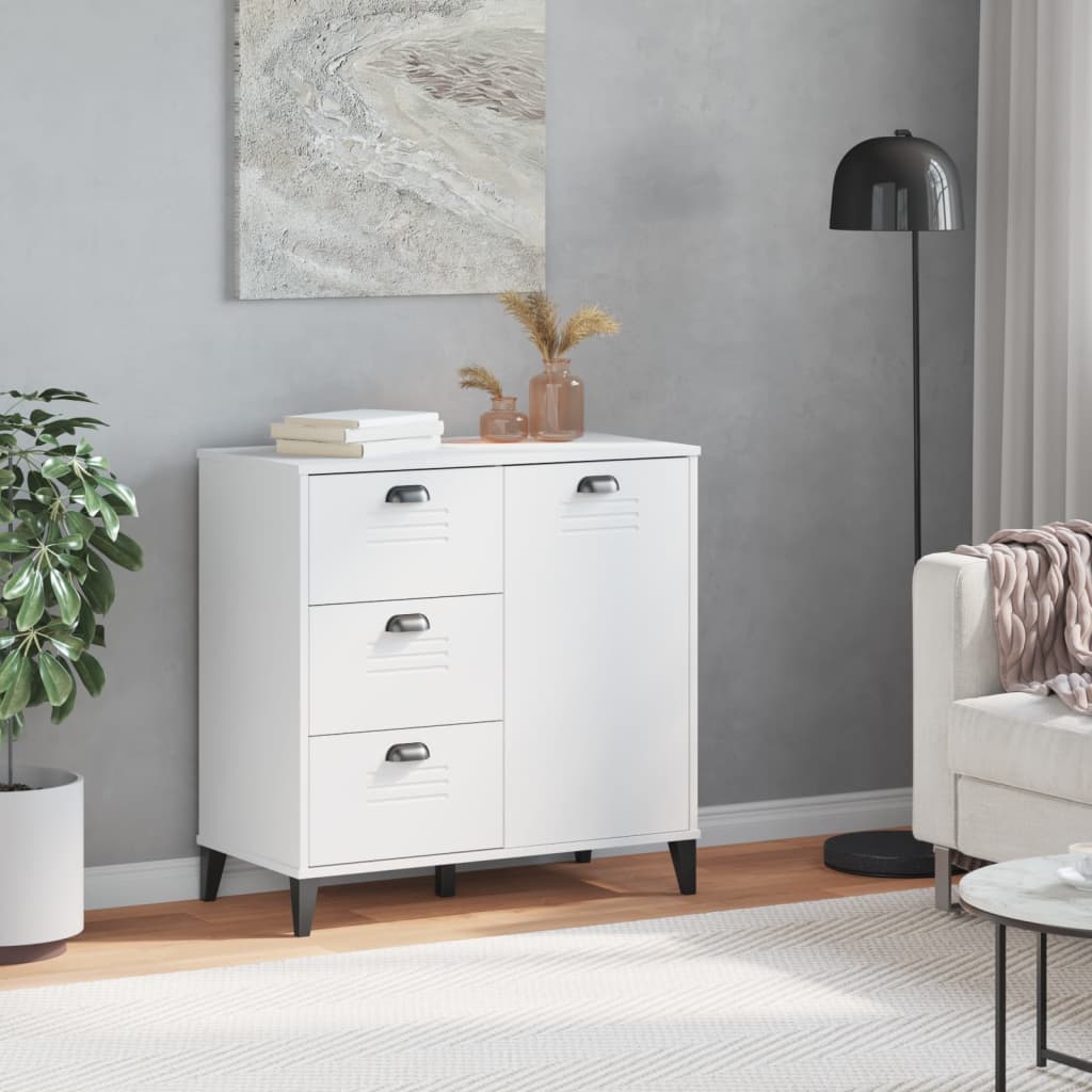 vidaXL Dulap „VIKEN”, alb, 80x40x80 cm, lemn prelucrat vidaXL Dulap „VIKEN”, alb, 80x40x80 cm, lemn prelucrat