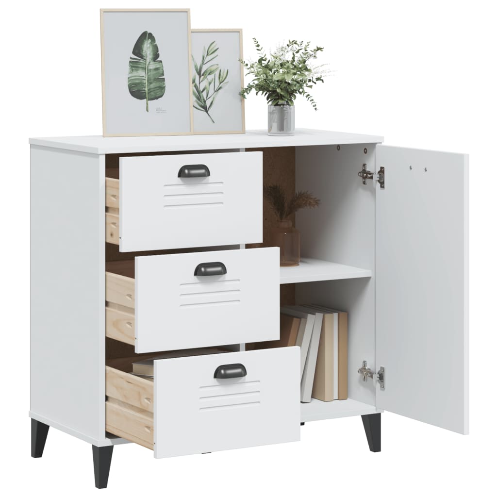 vidaXL Dulap „VIKEN”, alb, 80x40x80 cm, lemn prelucrat vidaXL Dulap „VIKEN”, alb, 80x40x80 cm, lemn prelucrat