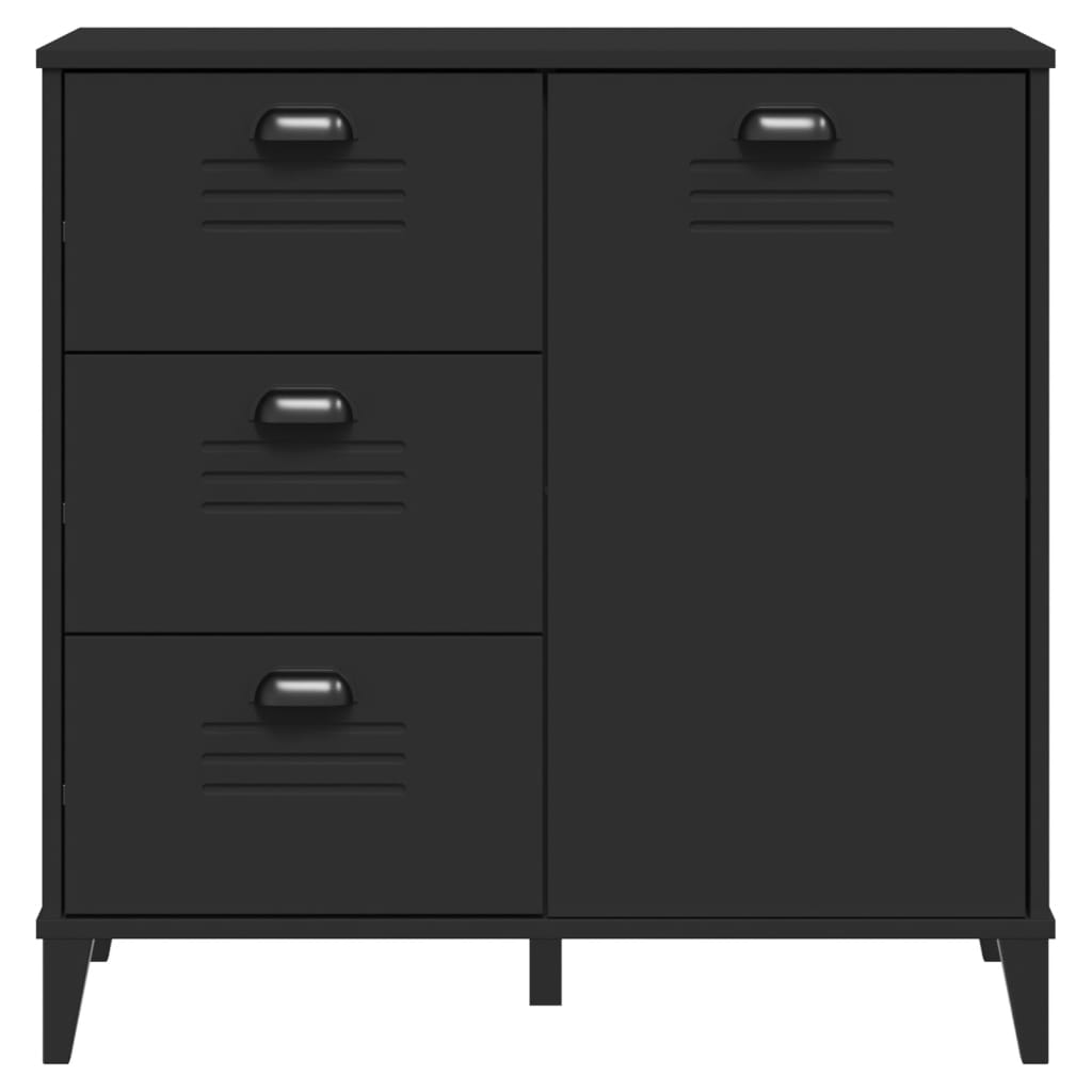 vidaXL Dulap „VIKEN”, negru, 80x40x80 cm, lemn prelucrat