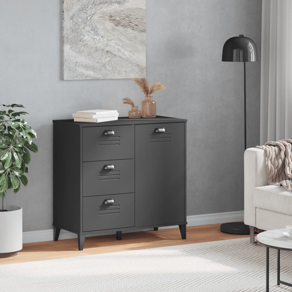 vidaXL Dulap „VIKEN”, gri antracit, 80x40x80 cm, lemn prelucrat vidaXL Dulap „VIKEN”, gri antracit, 80x40x80 cm, lemn prelucrat
