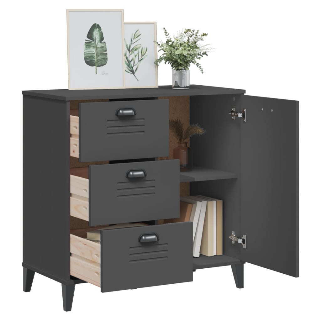 vidaXL Dulap „VIKEN”, gri antracit, 80x40x80 cm, lemn prelucrat vidaXL Dulap „VIKEN”, gri antracit, 80x40x80 cm, lemn prelucrat