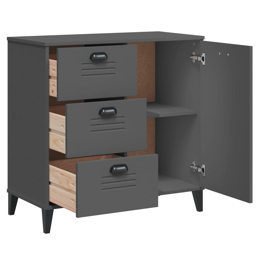 vidaXL Dulap „VIKEN”, gri antracit, 80x40x80 cm, lemn prelucrat vidaXL Dulap „VIKEN”, gri antracit, 80x40x80 cm, lemn prelucrat