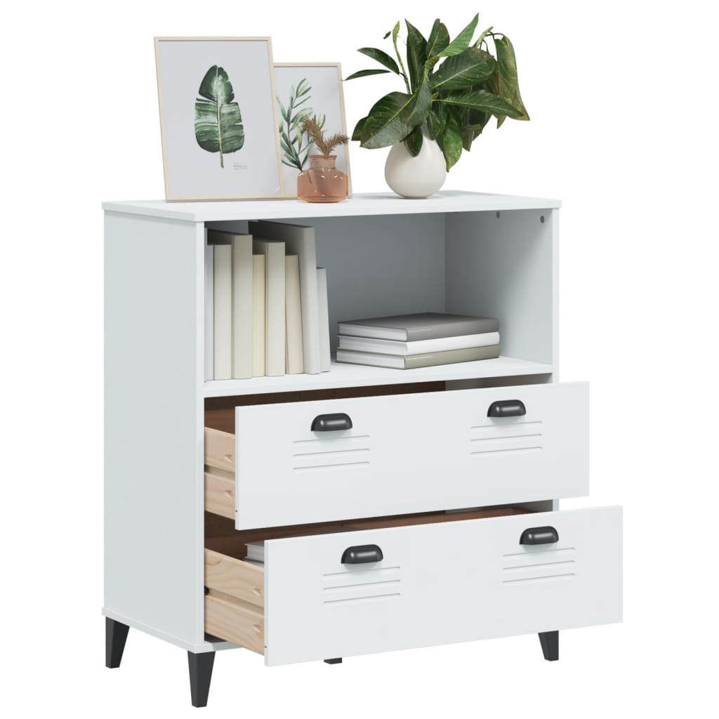 vidaXL Bibliotecă „VIKEN”, alb, 80x40x90 cm, lemn prelucrat vidaXL Bibliotecă „VIKEN”, alb, 80x40x90 cm, lemn prelucrat
