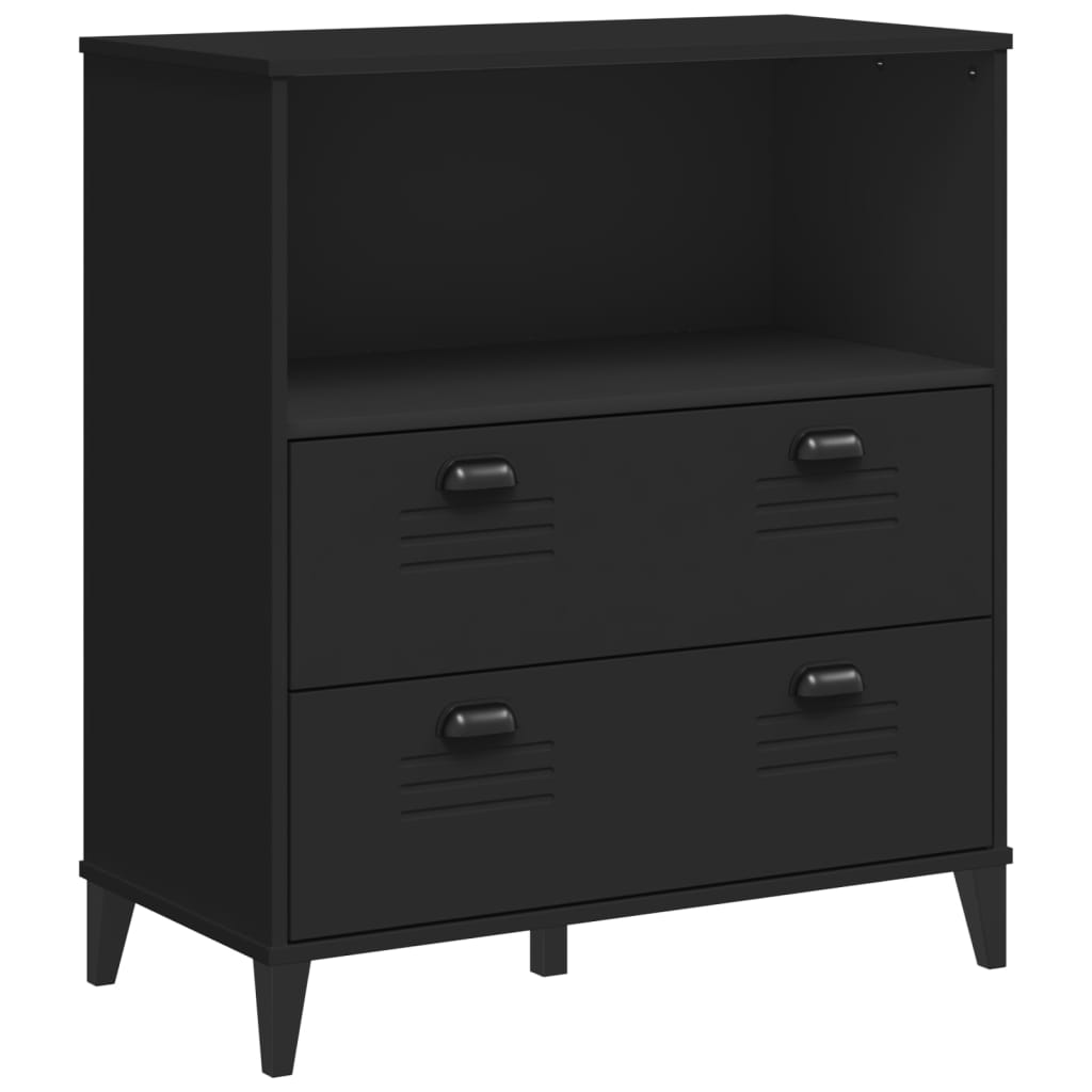 vidaXL Bibliotecă „VIKEN”, negru, 80x40x90 cm, lemn prelucrat vidaXL Bibliotecă „VIKEN”, negru, 80x40x90 cm, lemn prelucrat