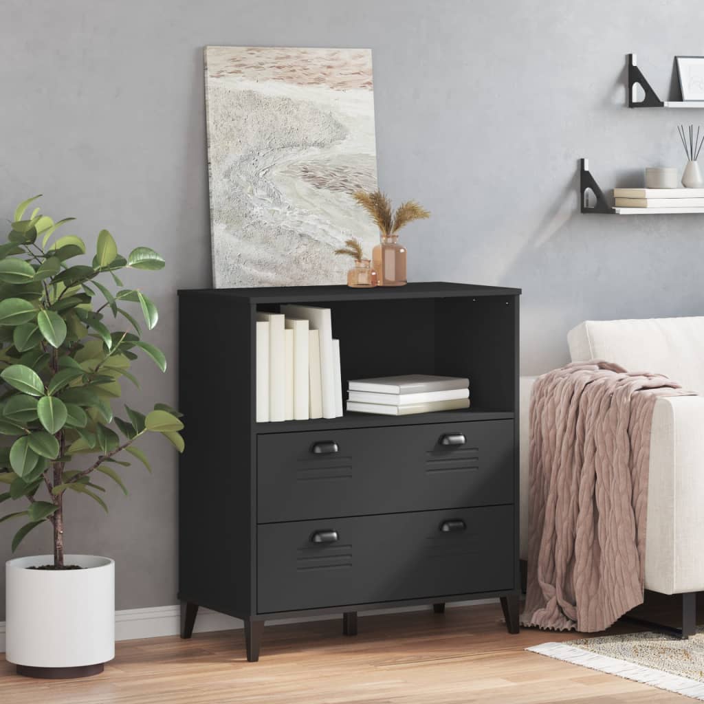vidaXL Bibliotecă „VIKEN”, negru, 80x40x90 cm, lemn prelucrat vidaXL Bibliotecă „VIKEN”, negru, 80x40x90 cm, lemn prelucrat