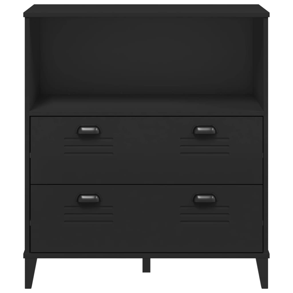 vidaXL Bibliotecă „VIKEN”, negru, 80x40x90 cm, lemn prelucrat vidaXL Bibliotecă „VIKEN”, negru, 80x40x90 cm, lemn prelucrat