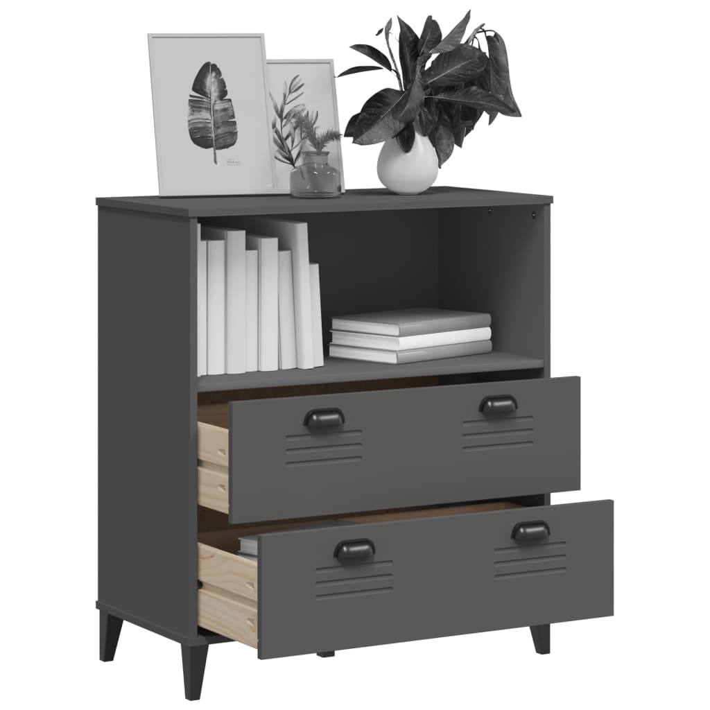 vidaXL Bibliotecă „VIKEN”, gri antracit, 80x40x90 cm, lemn prelucrat vidaXL Bibliotecă „VIKEN”, gri antracit, 80x40x90 cm, lemn prelucrat