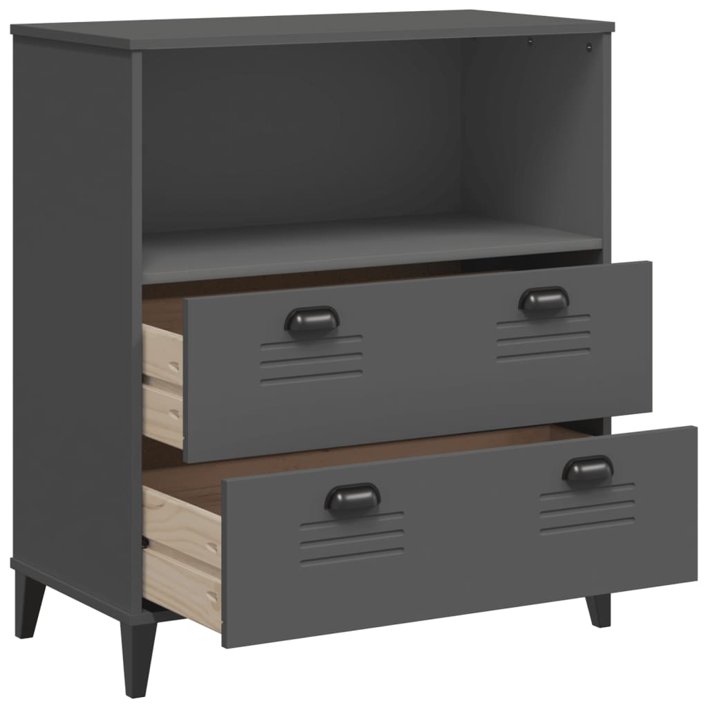 vidaXL Bibliotecă „VIKEN”, gri antracit, 80x40x90 cm, lemn prelucrat vidaXL Bibliotecă „VIKEN”, gri antracit, 80x40x90 cm, lemn prelucrat