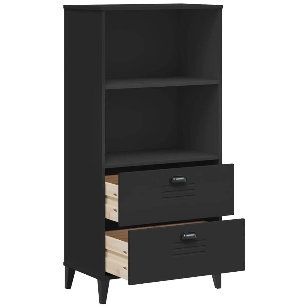 vidaXL Bibliotecă „VIKEN”, negru, 60x35x123 cm, lemn prelucrat vidaXL Bibliotecă „VIKEN”, negru, 60x35x123 cm, lemn prelucrat