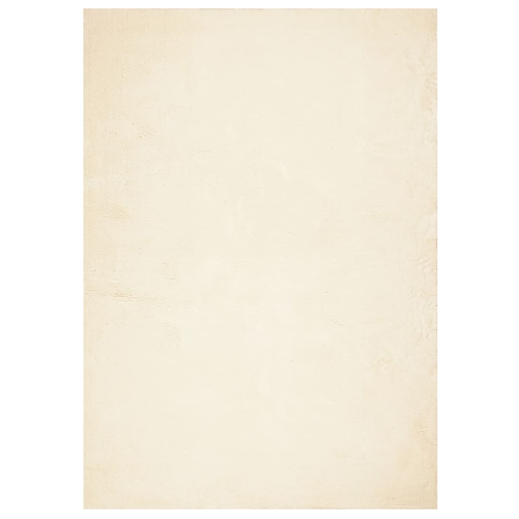 vidaXL Covor HUARTE, fir scurt, moale și lavabil, crem, 120x170 cm