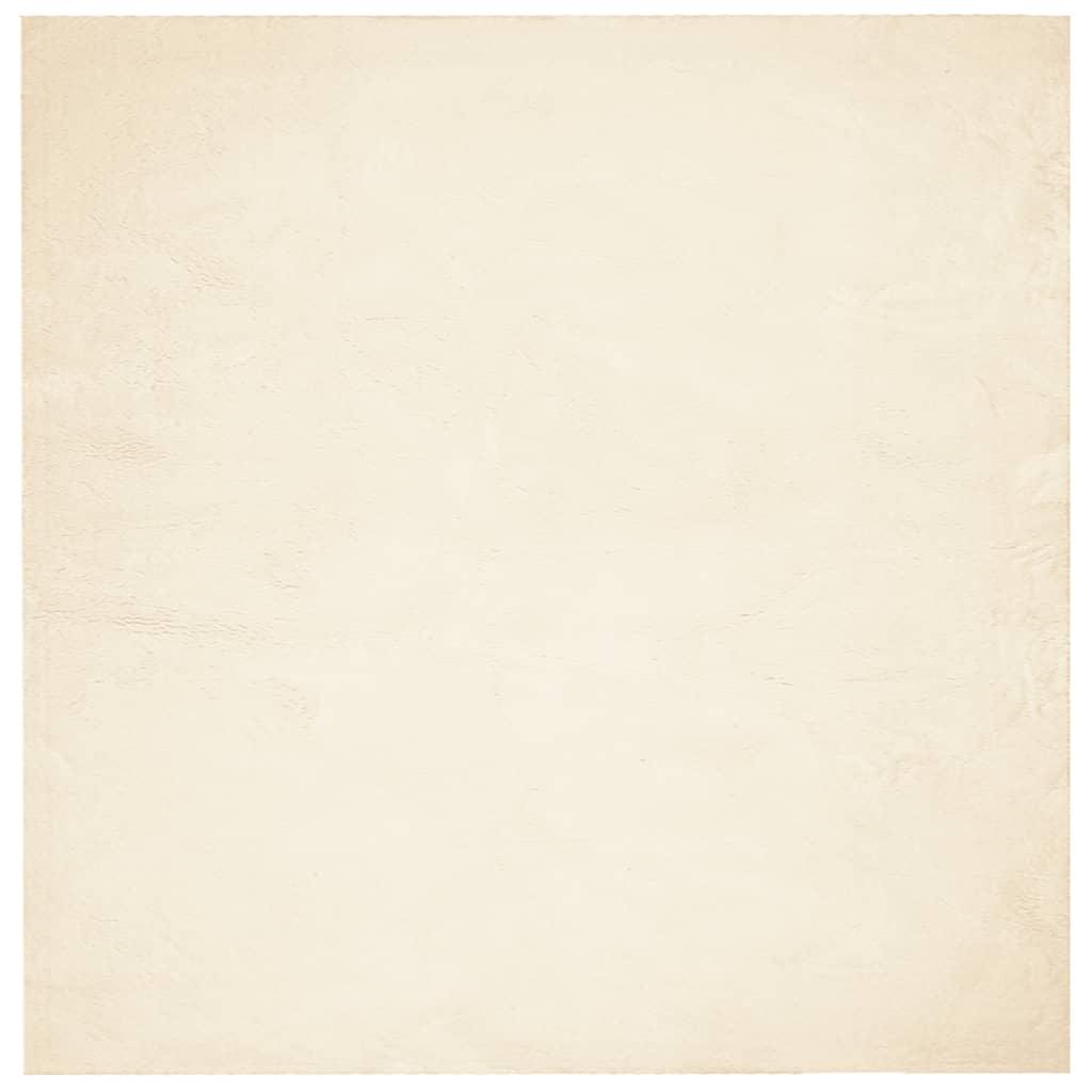 vidaXL Covor HUARTE, fir scurt, moale și lavabil, crem, 200x200 cm