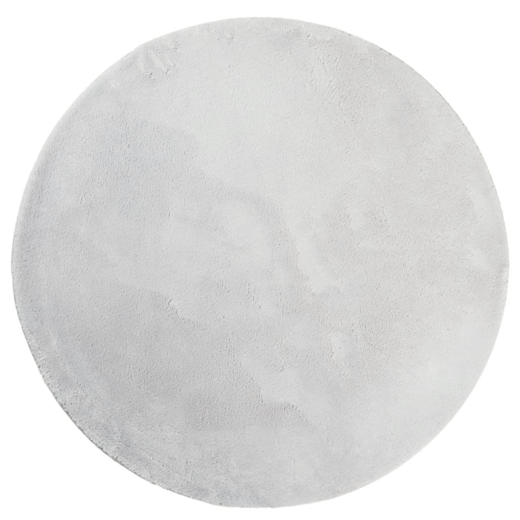 vidaXL Covor HUARTE, fir scurt, moale și lavabil, gri, Ø 100 cm