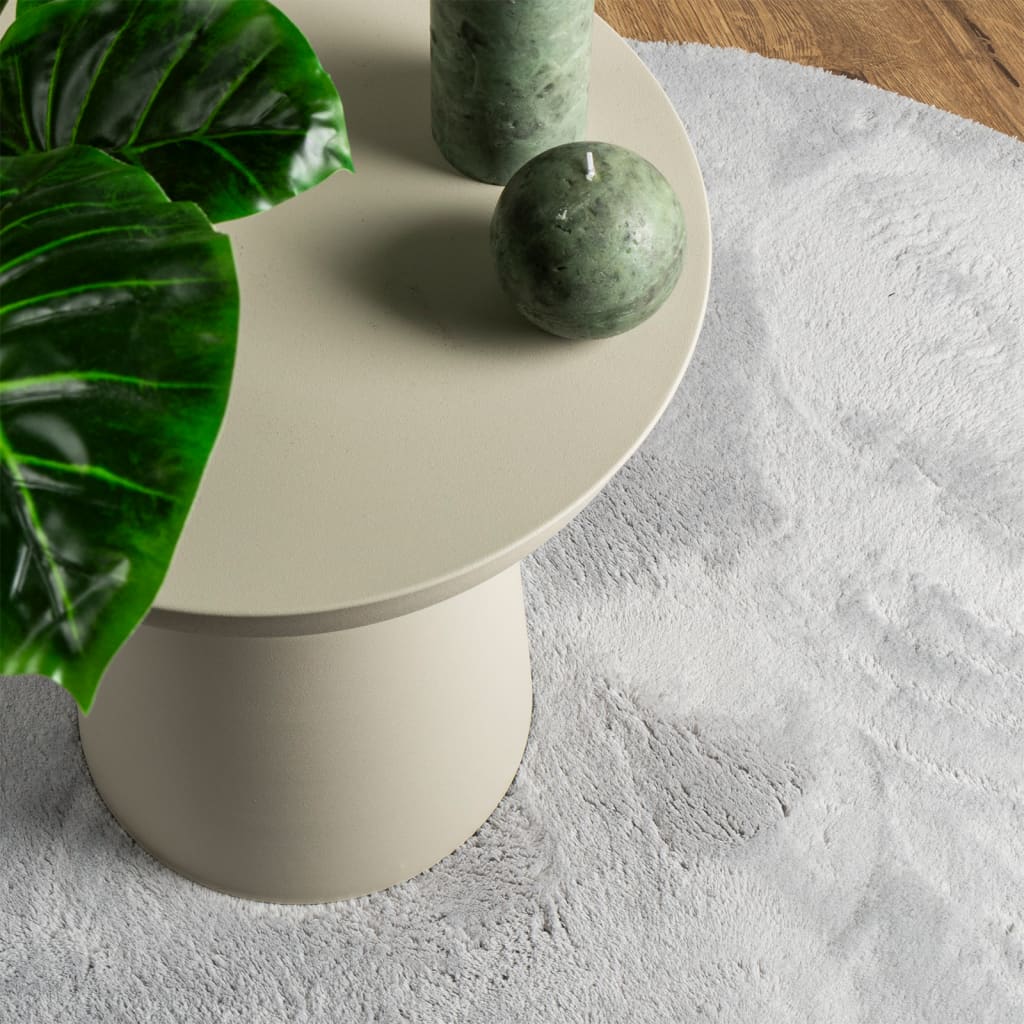 vidaXL Covor HUARTE, fir scurt, moale și lavabil, gri, Ø 100 cm