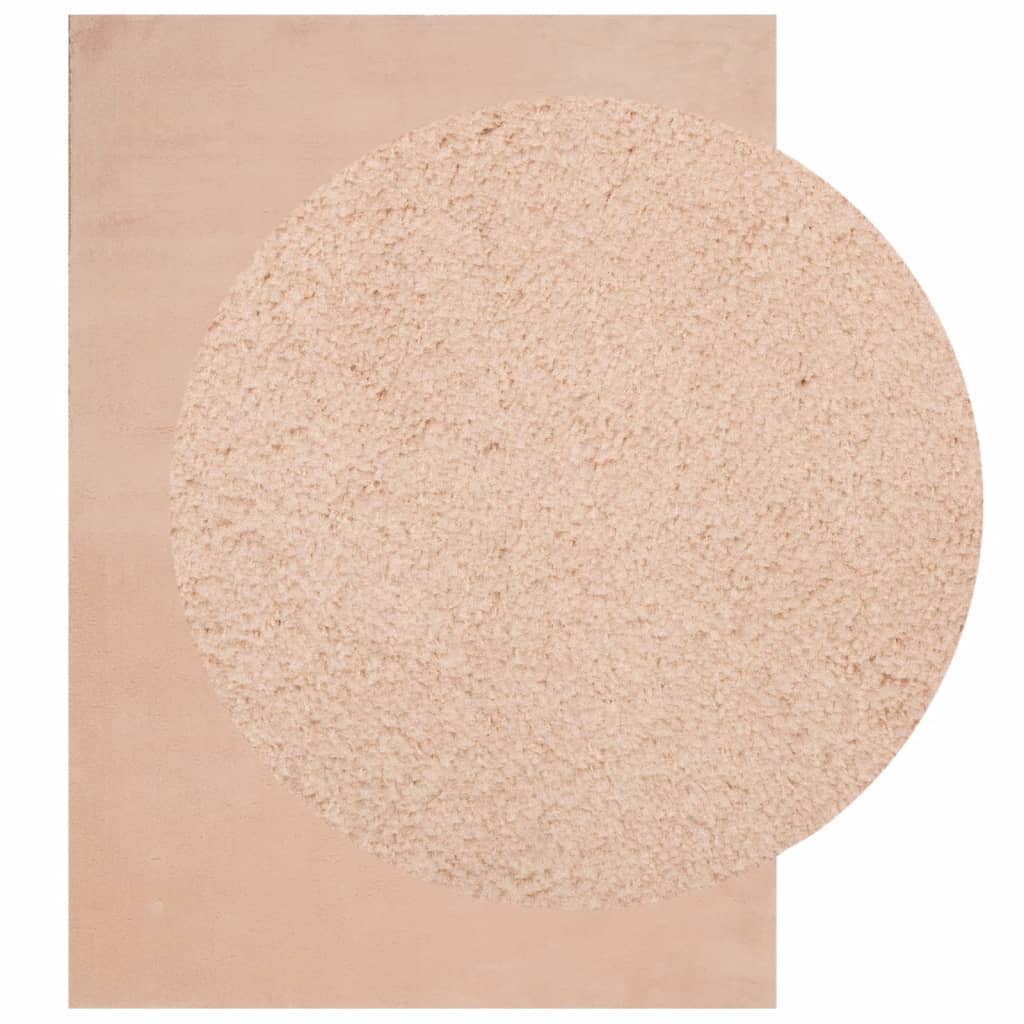 vidaXL Covor HUARTE, fir scurt, moale și lavabil, roz pudră, 200x280cm