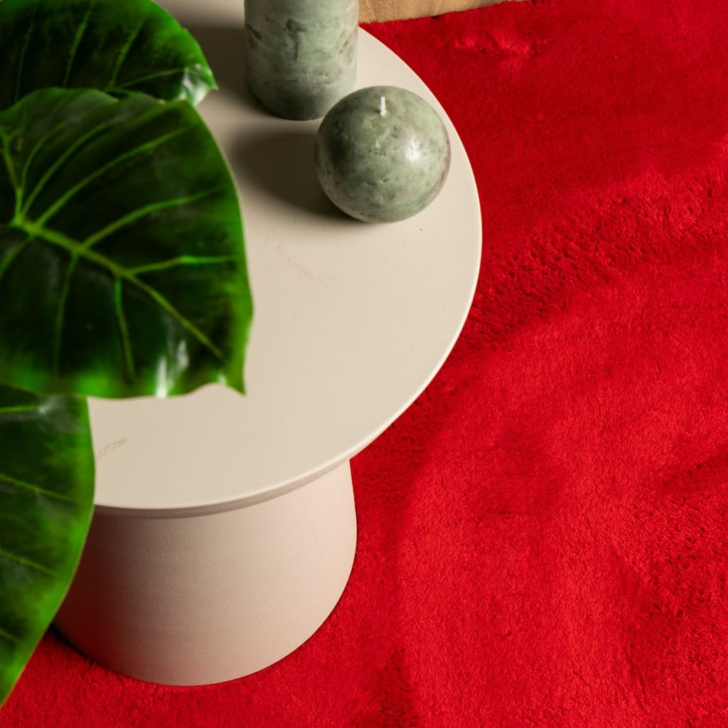 vidaXL Covor HUARTE, fir scurt, moale și lavabil, roșu, 140x200 cm