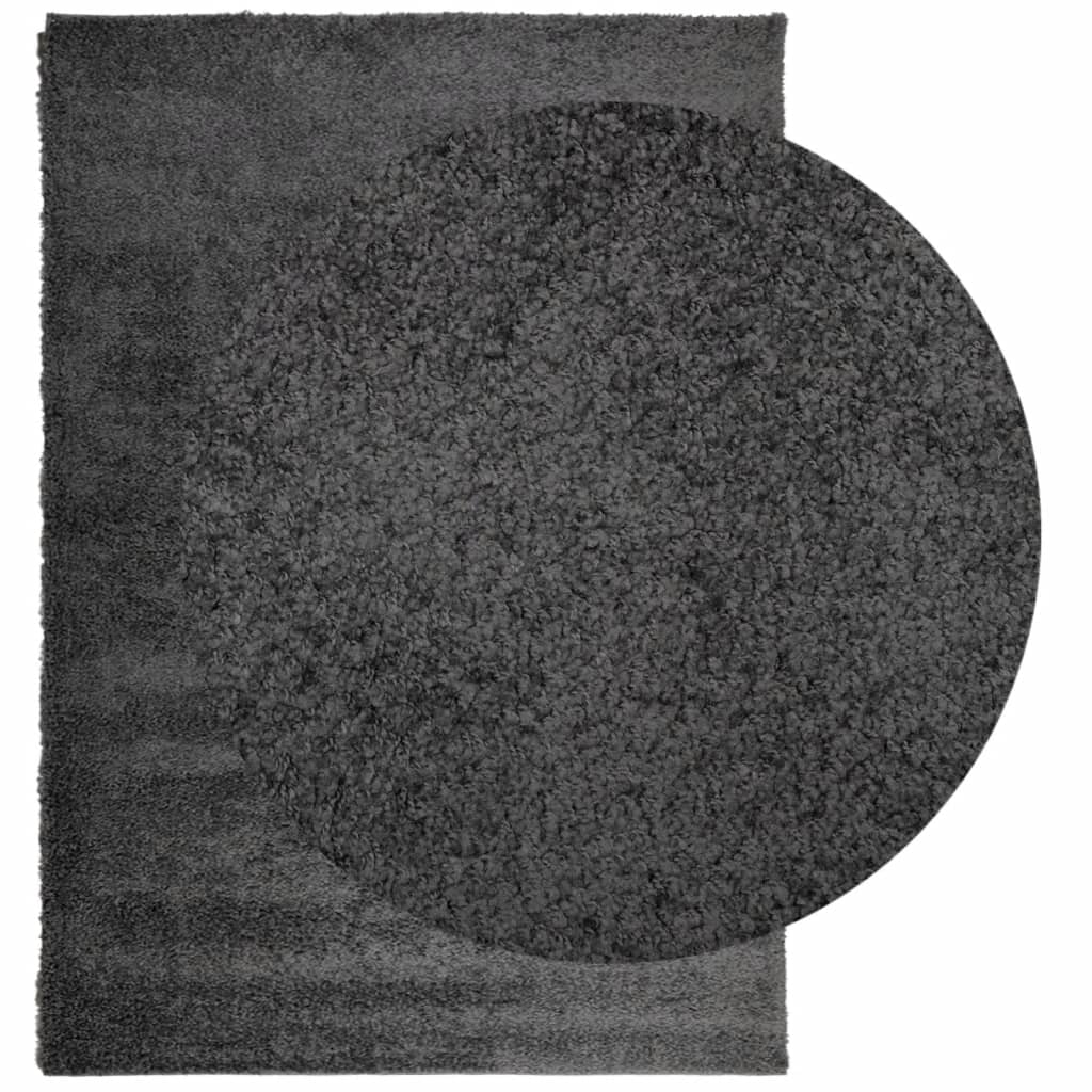vidaXL Covor pufos "PAMPLONA" fire înalte antracit modern 140x200 cm vidaXL Covor pufos "PAMPLONA" fire înalte antracit modern 140x200 cm