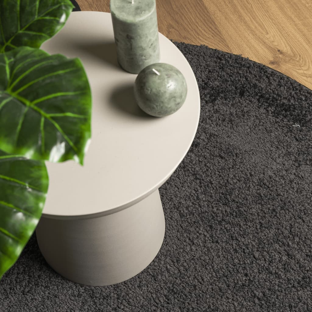 vidaXL Covor pufos "PAMPLONA" cu fire înalte, antracit modern Ø 120 cm