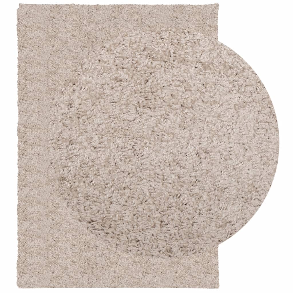 vidaXL Covor pufos "PAMPLONA" cu fire înalte, bej modern, 120x170 cm