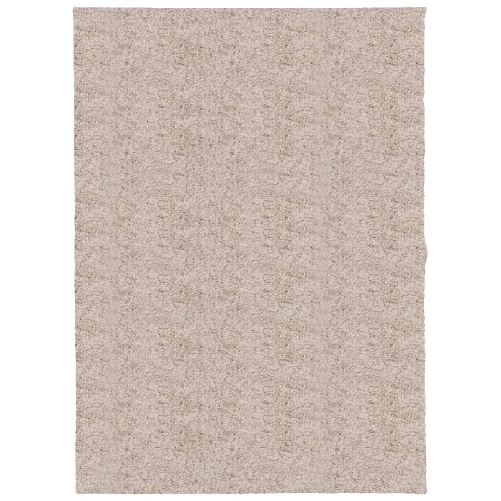 vidaXL Covor pufos "PAMPLONA" cu fire înalte, bej modern, 140x200 cm