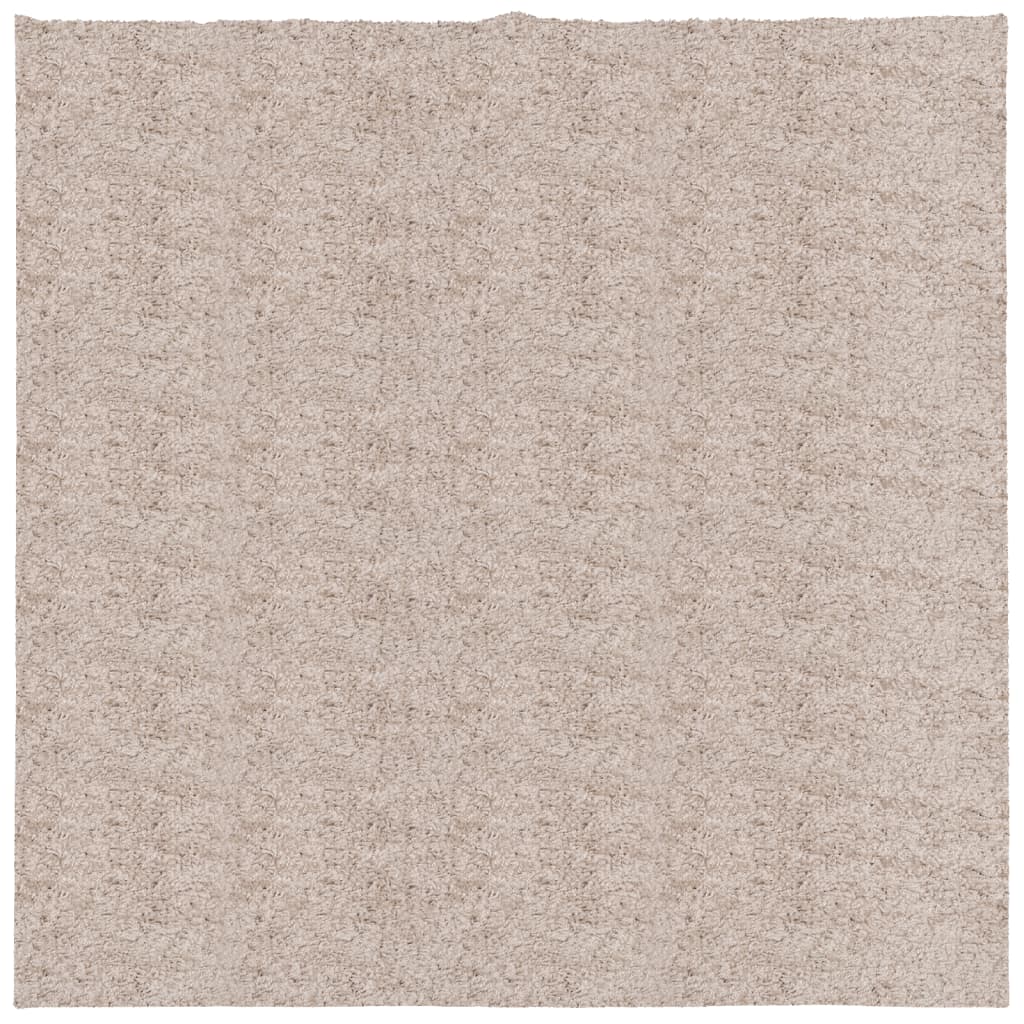 vidaXL Covor pufos "PAMPLONA" cu fire înalte, bej modern, 160x160 cm