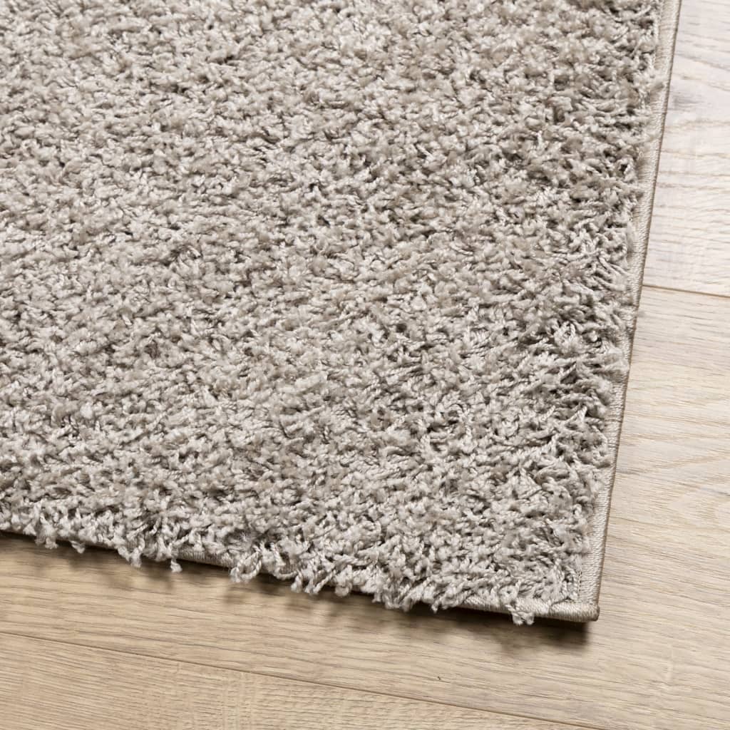vidaXL Covor pufos "PAMPLONA" cu fire înalte, bej modern, 160x160 cm