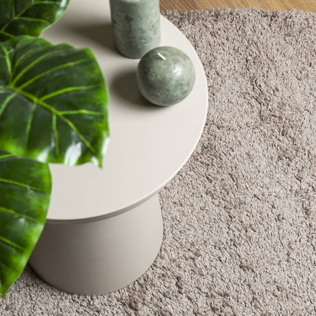 vidaXL Covor pufos "PAMPLONA" cu fire înalte, bej modern, 160x160 cm
