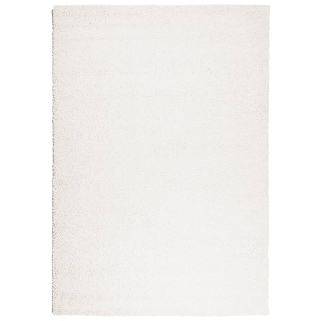 vidaXL Covor pufos "PAMPLONA" cu fire înalte, crem modern, 160x230 cm