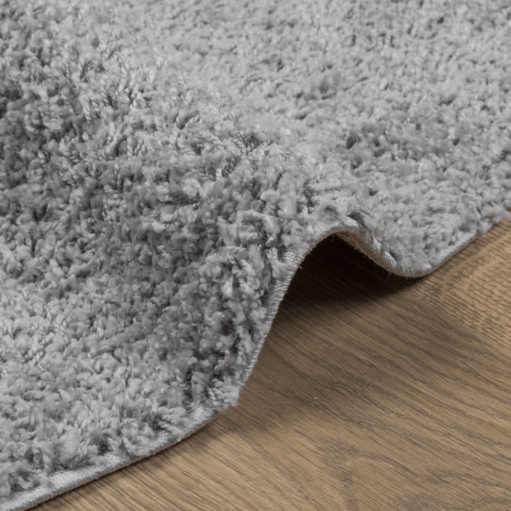 vidaXL Covor pufos "PAMPLONA" cu fire înalte, gri modern, Ø 120 cm vidaXL Covor pufos "PAMPLONA" cu fire înalte, gri modern, Ø 120 cm