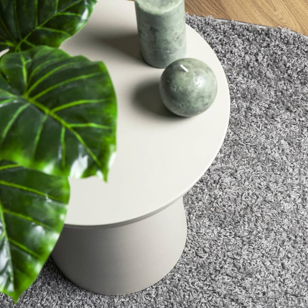 vidaXL Covor pufos "PAMPLONA" cu fire înalte, gri modern, Ø 280 cm