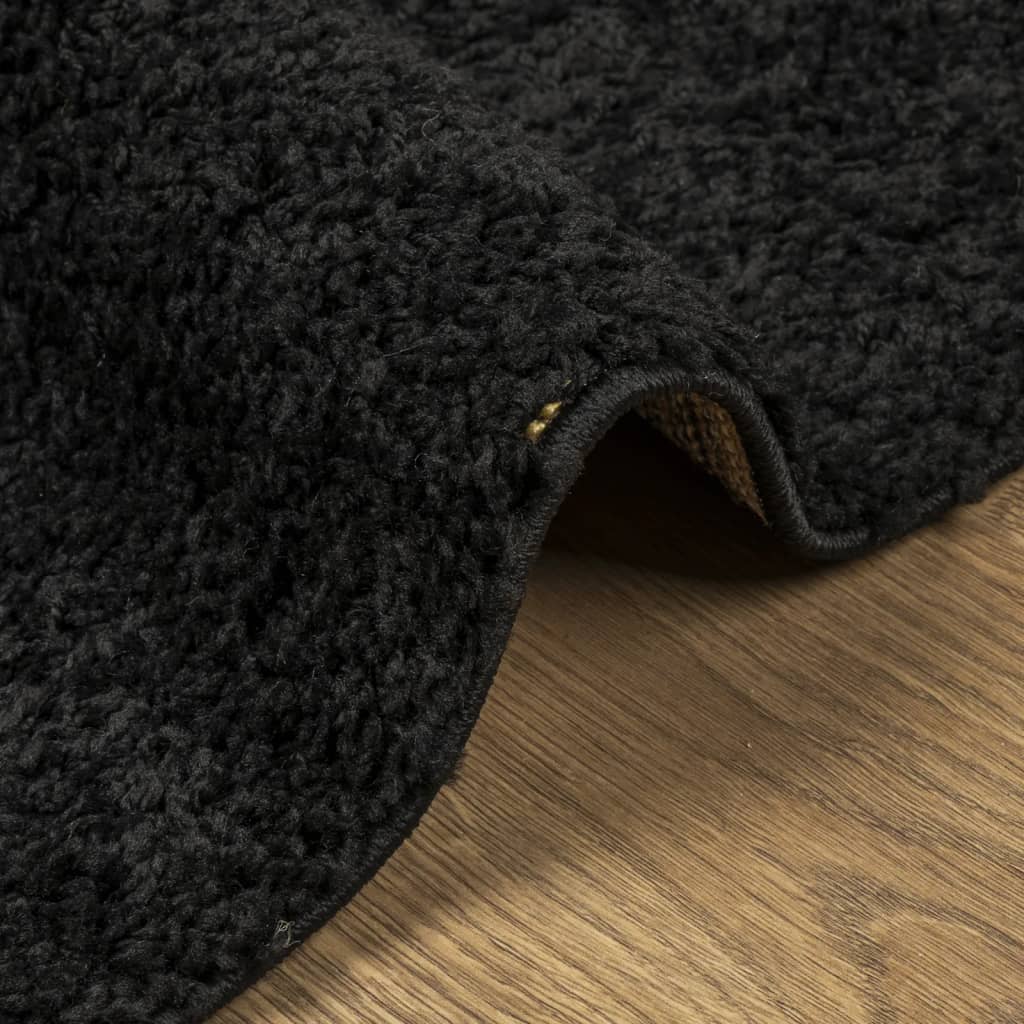 vidaXL Covor pufos "PAMPLONA" cu fire înalte, negru modern, 160x230 cm vidaXL Covor pufos "PAMPLONA" cu fire înalte, negru modern, 160x230 cm