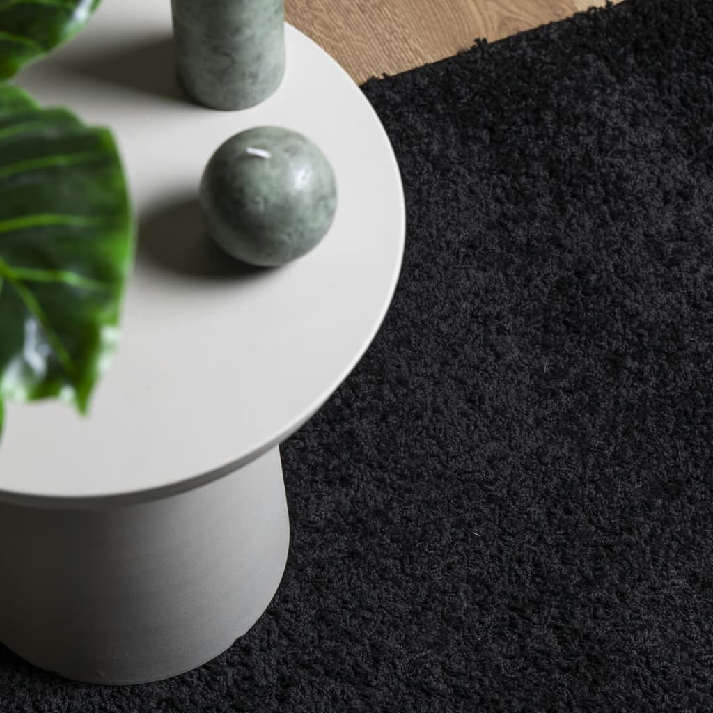vidaXL Covor pufos "PAMPLONA" cu fire înalte, negru modern, 160x230 cm vidaXL Covor pufos "PAMPLONA" cu fire înalte, negru modern, 160x230 cm