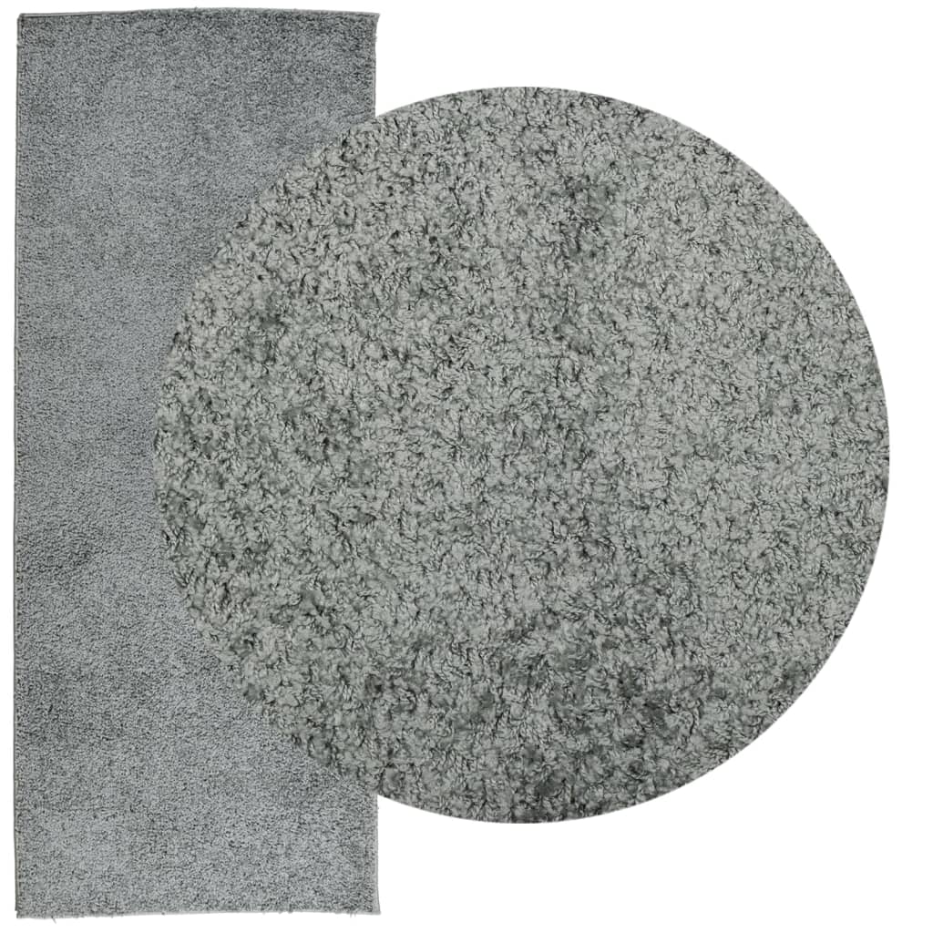 vidaXL Covor pufos "PAMPLONA" cu fire înalte, verde modern, 80x200 cm