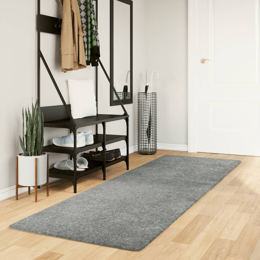 vidaXL Covor pufos "PAMPLONA" cu fire înalte, verde modern, 80x250 cm vidaXL Covor pufos "PAMPLONA" cu fire înalte, verde modern, 80x250 cm