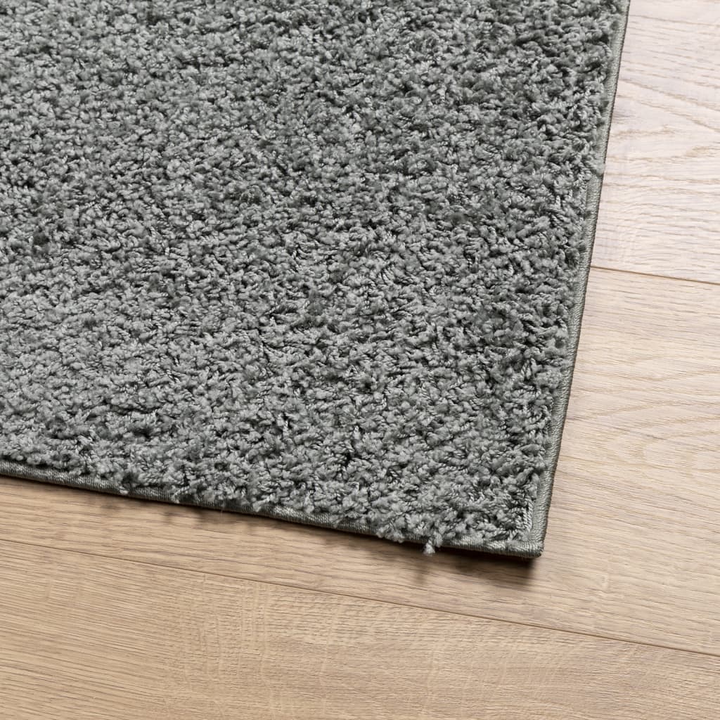 vidaXL Covor pufos "PAMPLONA" cu fire înalte, verde modern, 120x170 cm