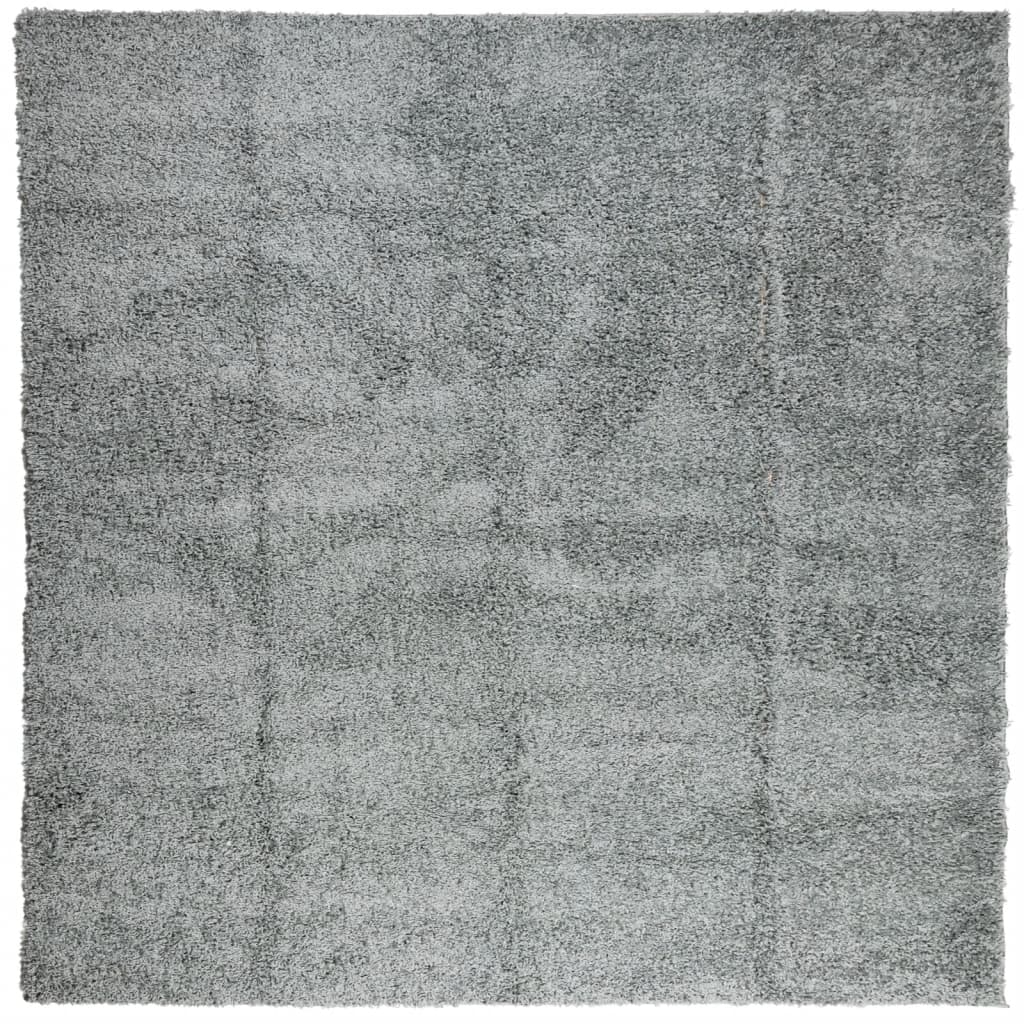 vidaXL Covor pufos "PAMPLONA" cu fire înalte, verde modern, 160x160 cm