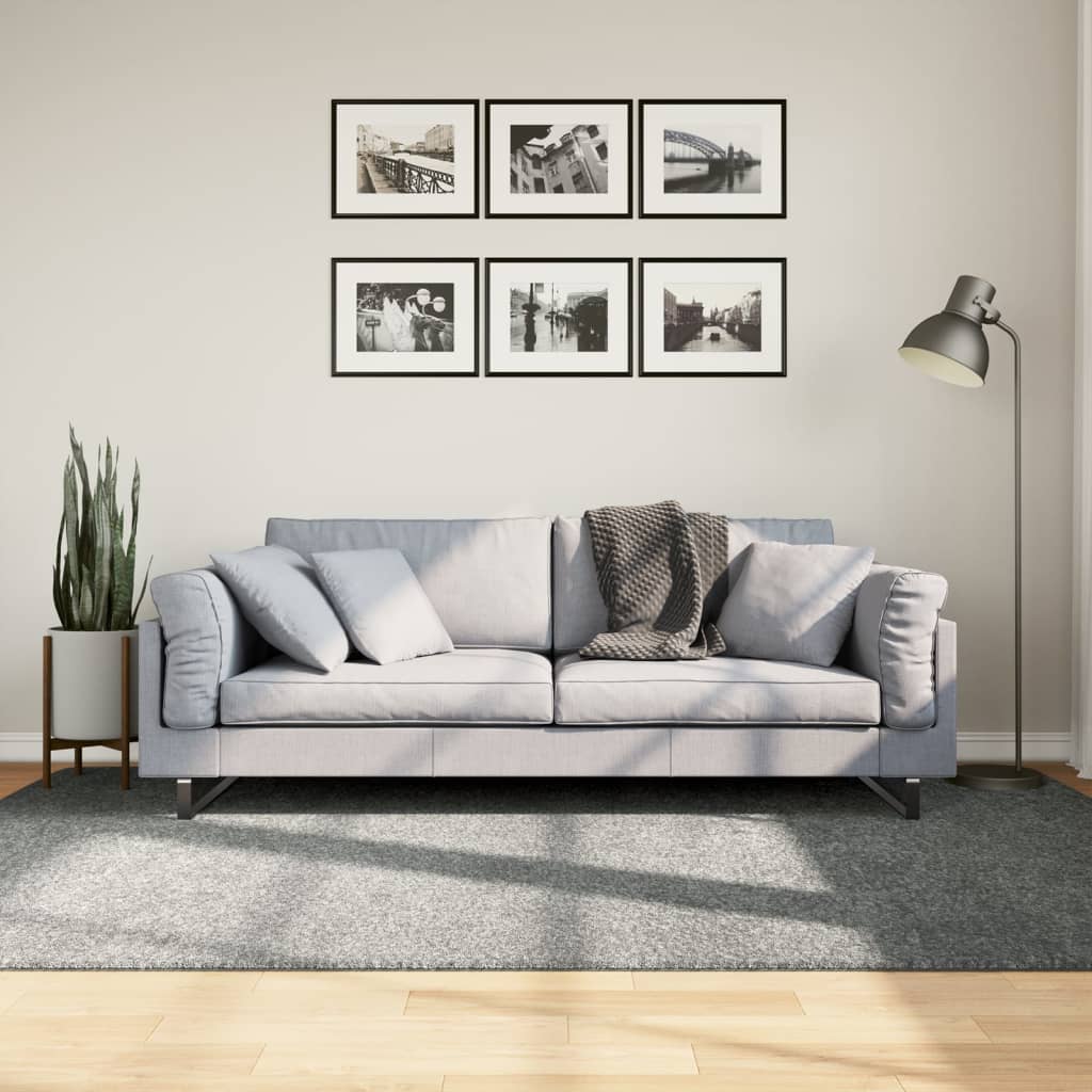 vidaXL Covor pufos "PAMPLONA" cu fire înalte, verde modern, 160x230 cm