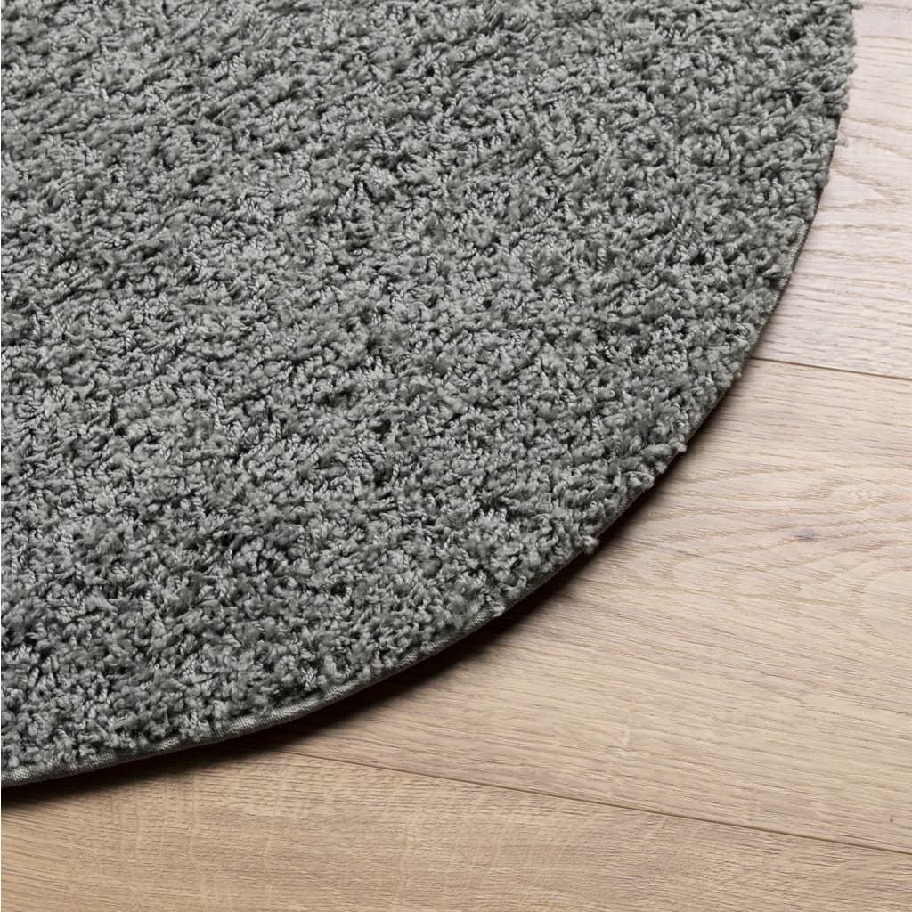 vidaXL Covor pufos "PAMPLONA" cu fire înalte, verde modern, Ø 240 cm vidaXL Covor pufos "PAMPLONA" cu fire înalte, verde modern, Ø 240 cm