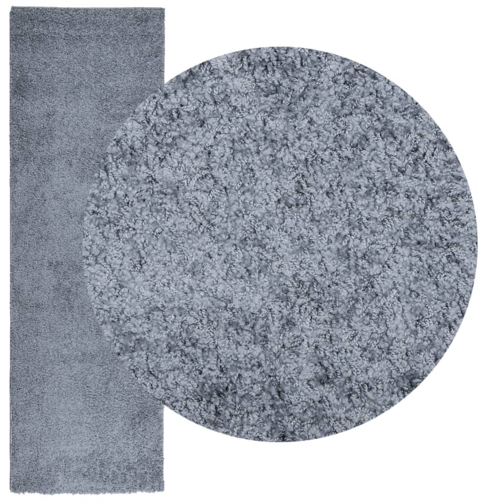 vidaXL Covor pufos "PAMPLONA" cu fire înalte albastru modern 80x250 cm