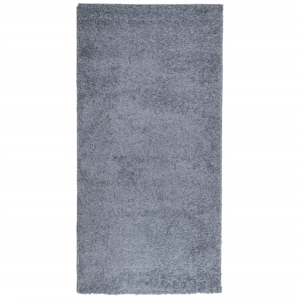 vidaXL Covor pufos "PAMPLONA" fire înalte, albastru modern 100x200 cm