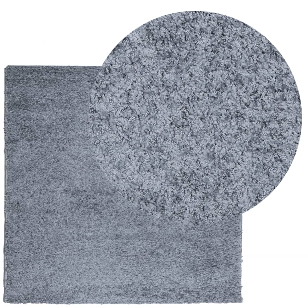 vidaXL Covor pufos "PAMPLONA" fire înalte albastru modern 120x120 cm vidaXL Covor pufos "PAMPLONA" fire înalte albastru modern 120x120 cm